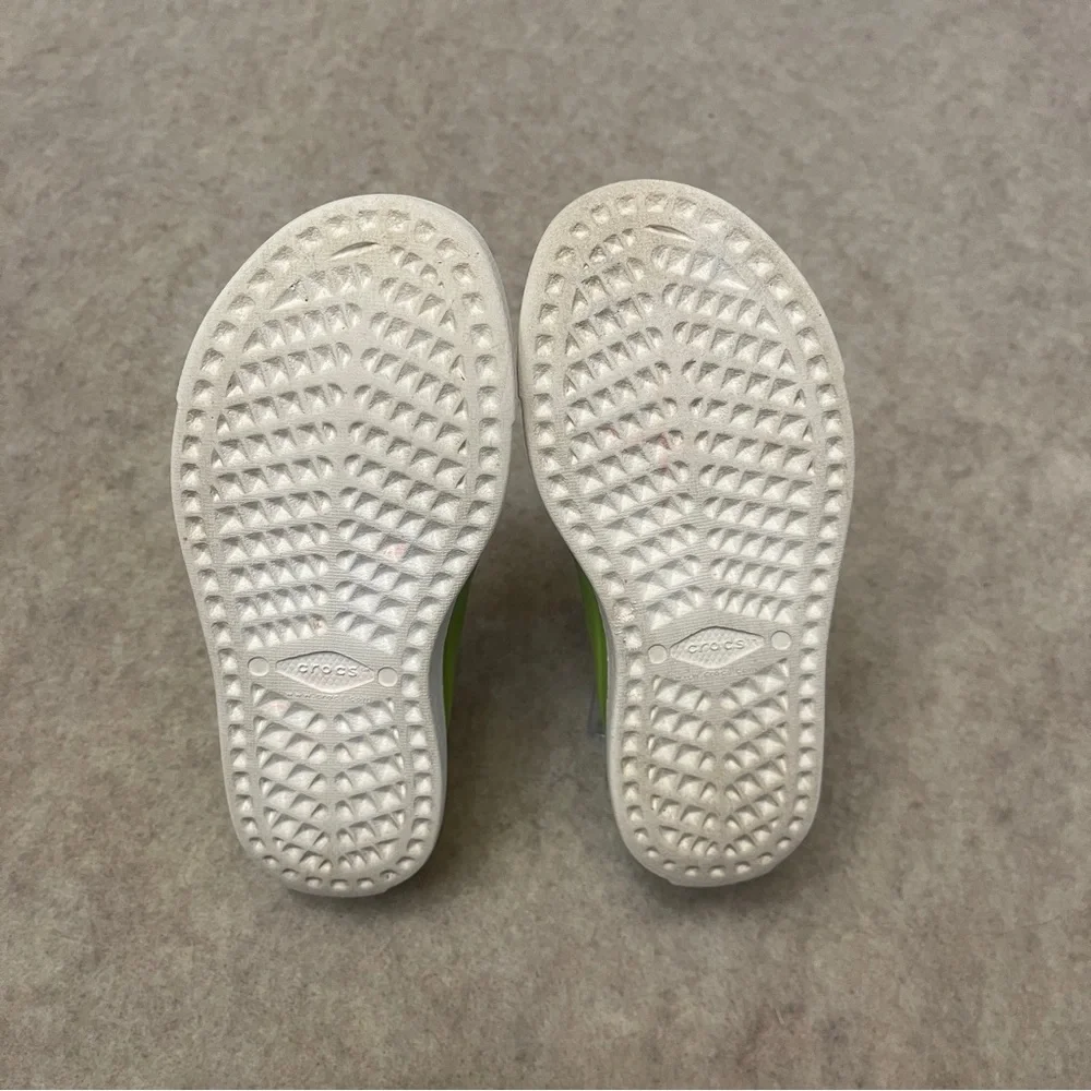 CROCS Citilane Roka Slip On Water Boat Shoe Sneakers Lime Green Kids Size 11C